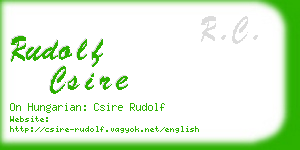 rudolf csire business card